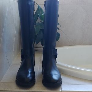 Fit Flop Knot black leather riding boots 8.5